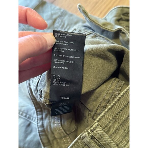 Anthropologie Women  Austen Embroidered Green Floral Cargo Skinny Pants Size 26 - Picture 14 of 16